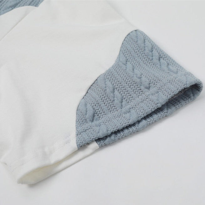 人気不規則切り替えTシャツ