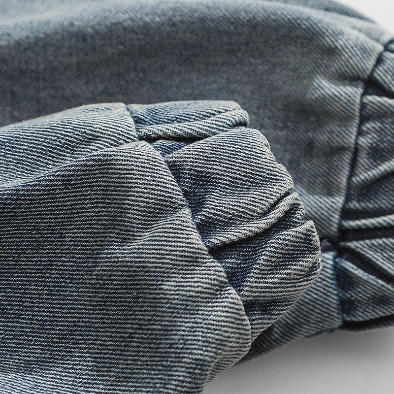 Cityboy washed denim half-zip jacket