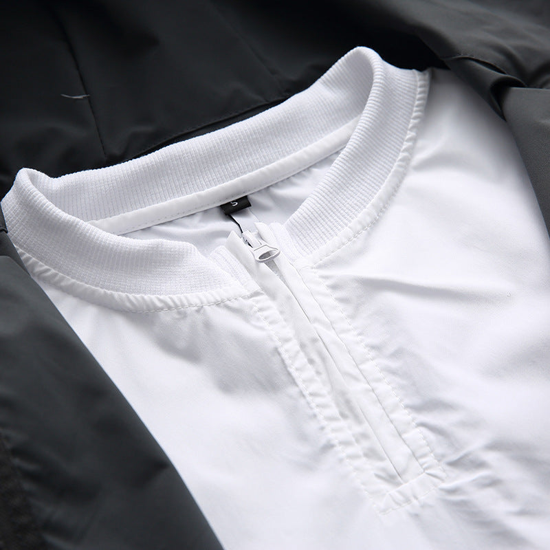 Faux Two-Piece Hooded T-Shirt