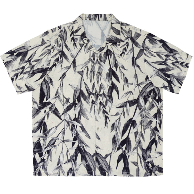 cityboy outdoor loose botanical print shirt
