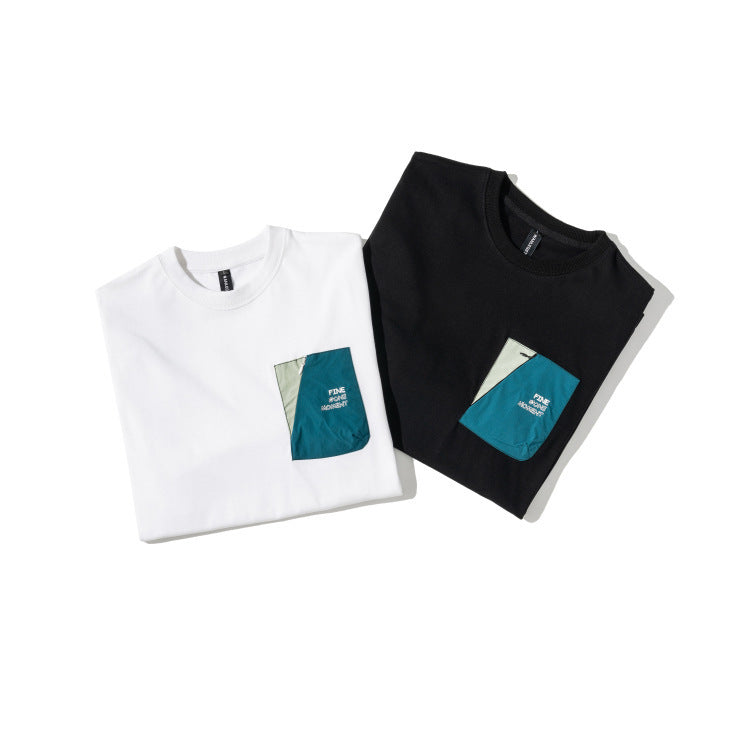 Casual T-shirt with contrasting pockets