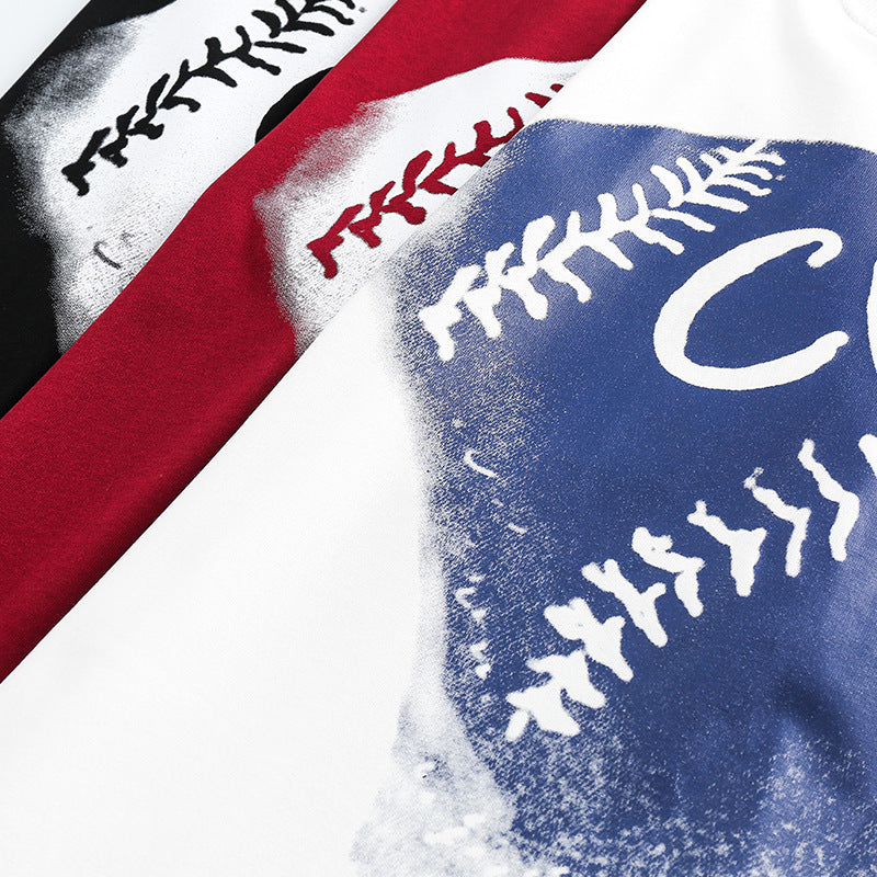 Baseball Print Cotton T-Shirt