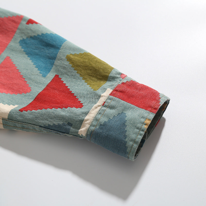 Colorful triangle pattern shirt