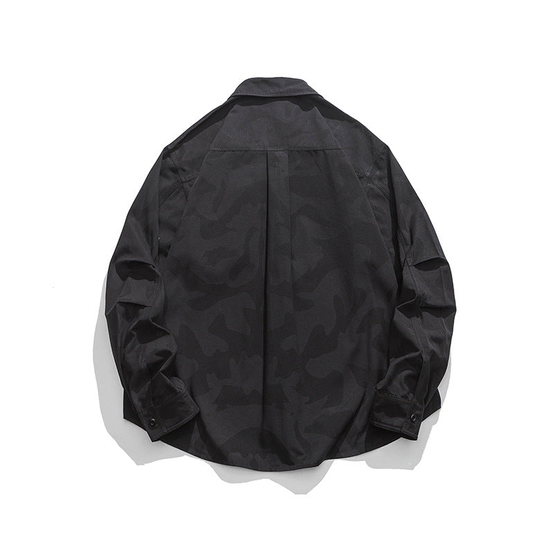 Camouflage work shirt with three-dimensional pocket