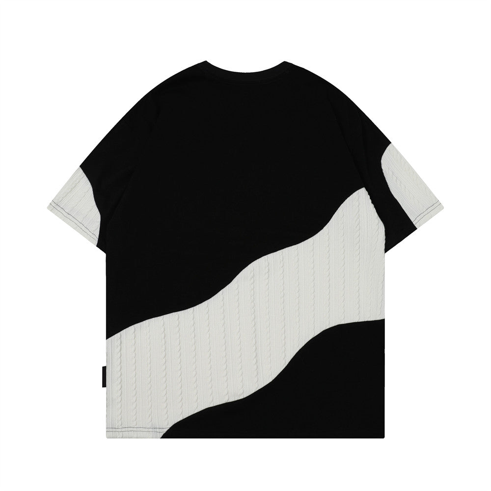 人気不規則切り替えTシャツ