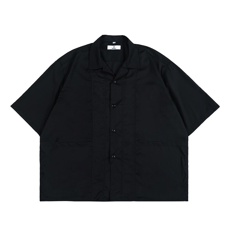 Non-iron big pocket Cuban shirt