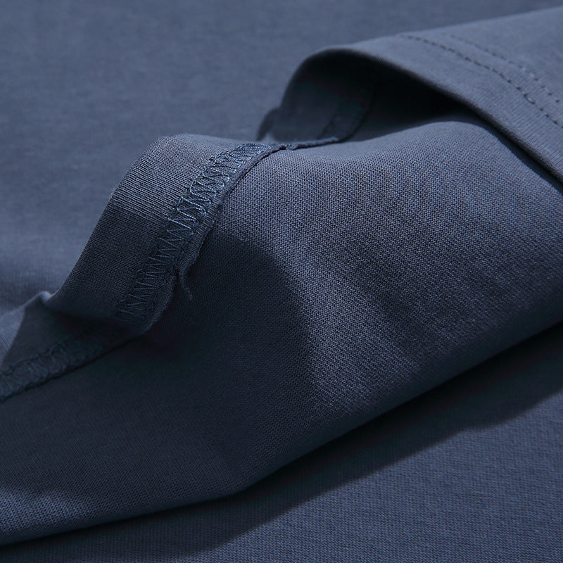 Jacquard Denim Pocket Short Sleeve T-Shirt