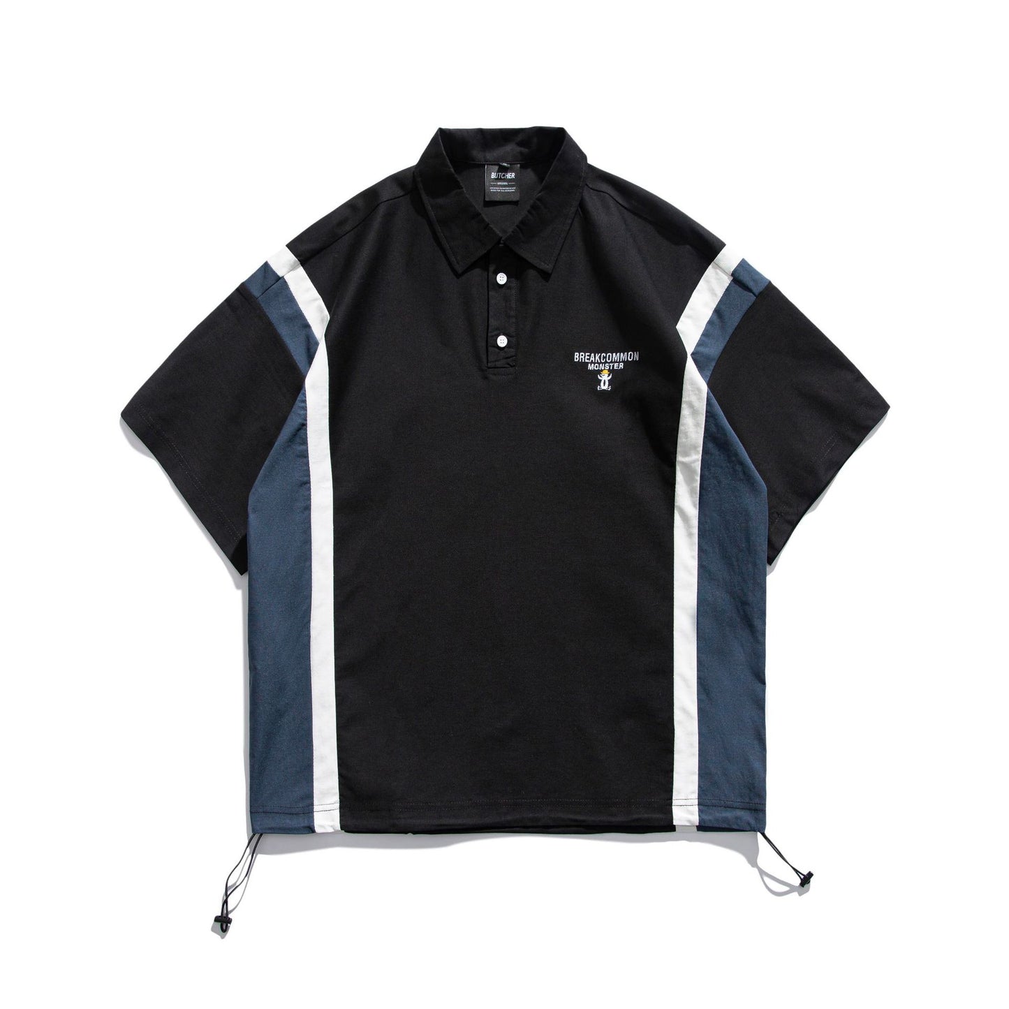 Embroidered short-sleeved polo shirt