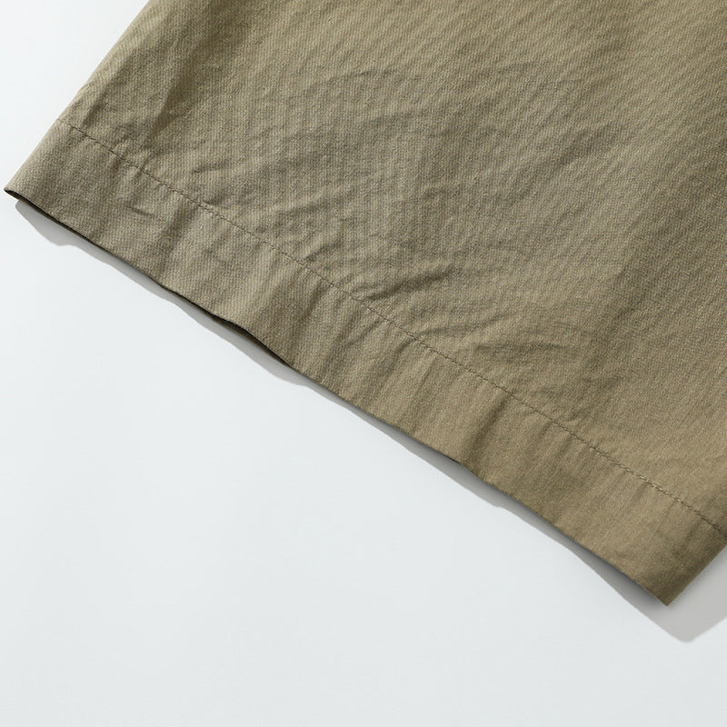 Multi-functional pocket fishing open collar shirt