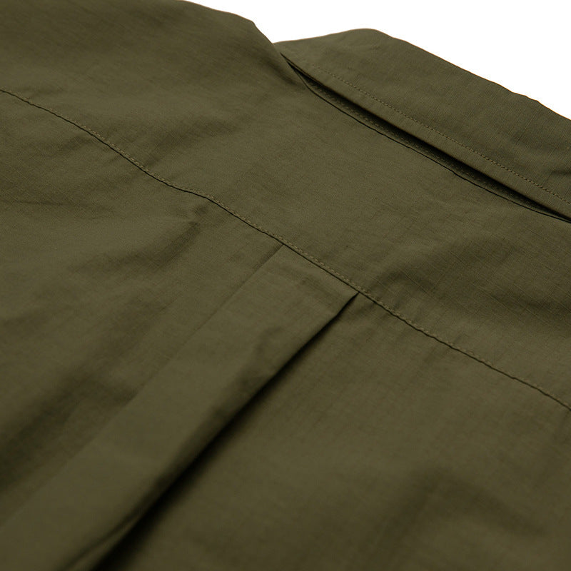 Classic irregular plain long sleeve shirt