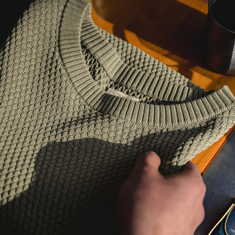 Heavyweight Pineapple Pile Knit Tee