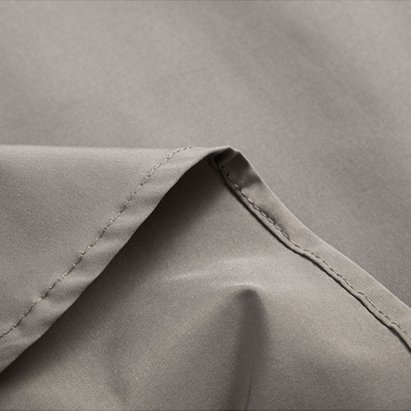 Plain long-sleeved shirt with mesh pocket