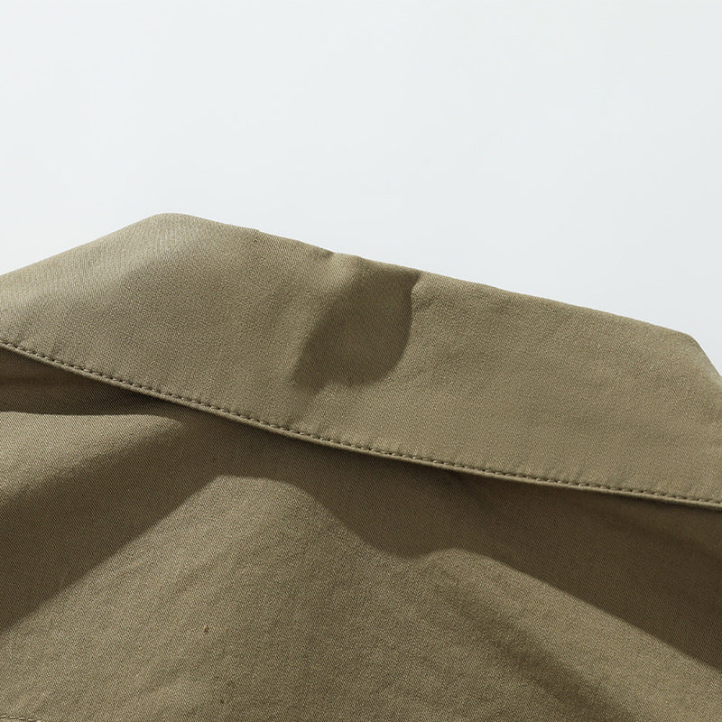 Multi-functional pocket fishing open collar shirt
