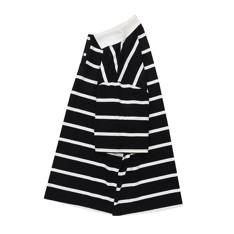 Classic horizontal striped polo shirt