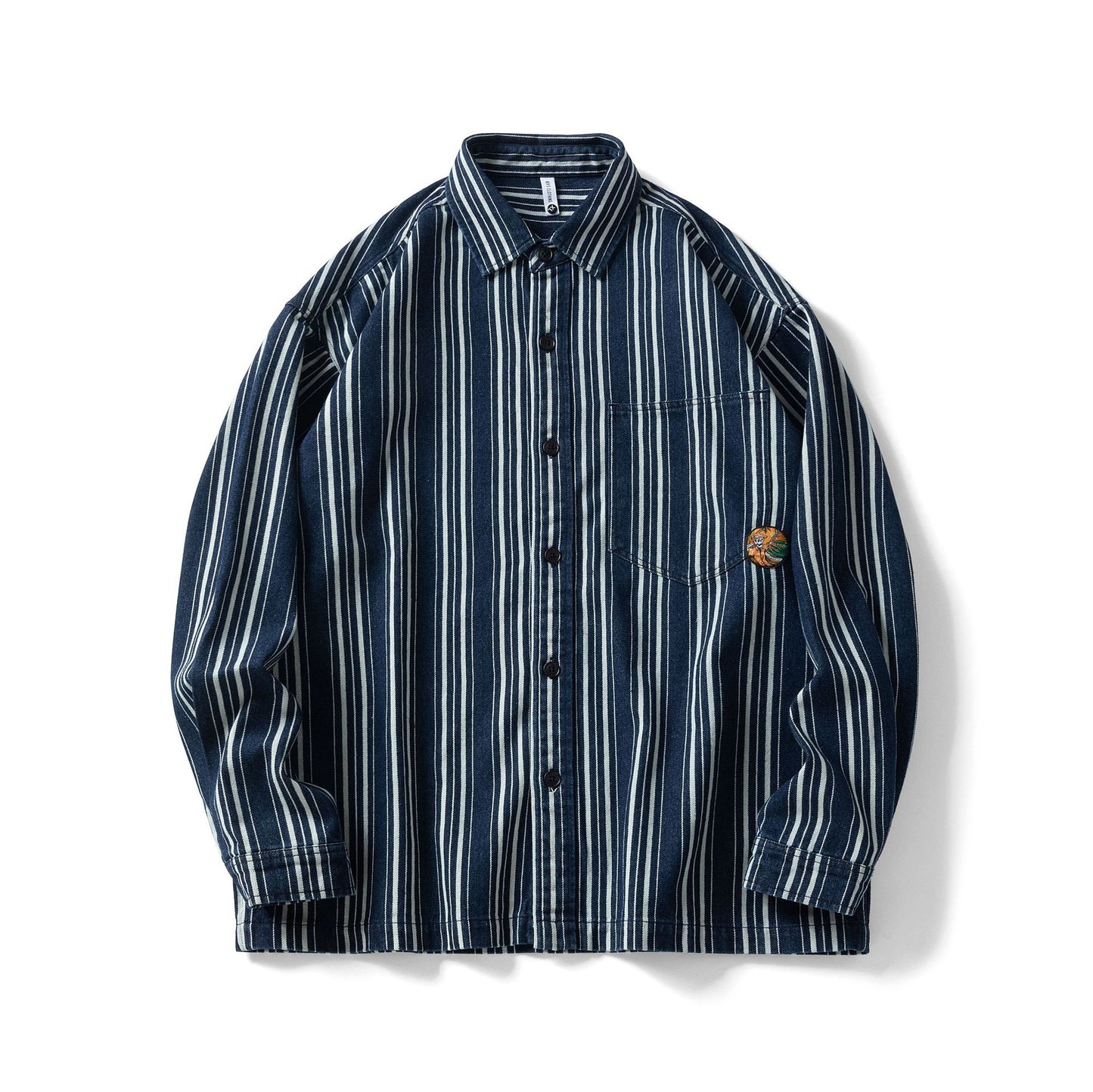 Classic striped long-sleeved shirt