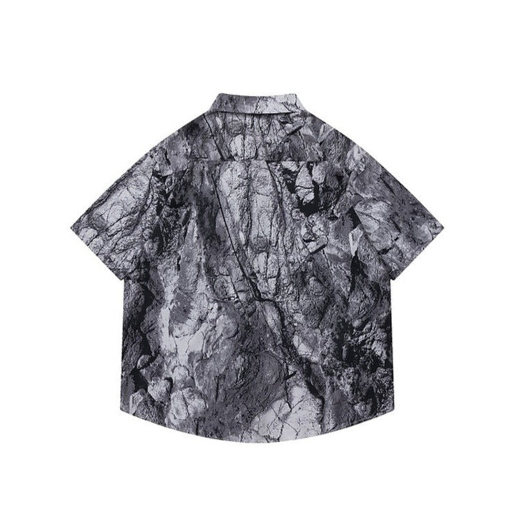 Tie-dye gradient short sleeve shirt
