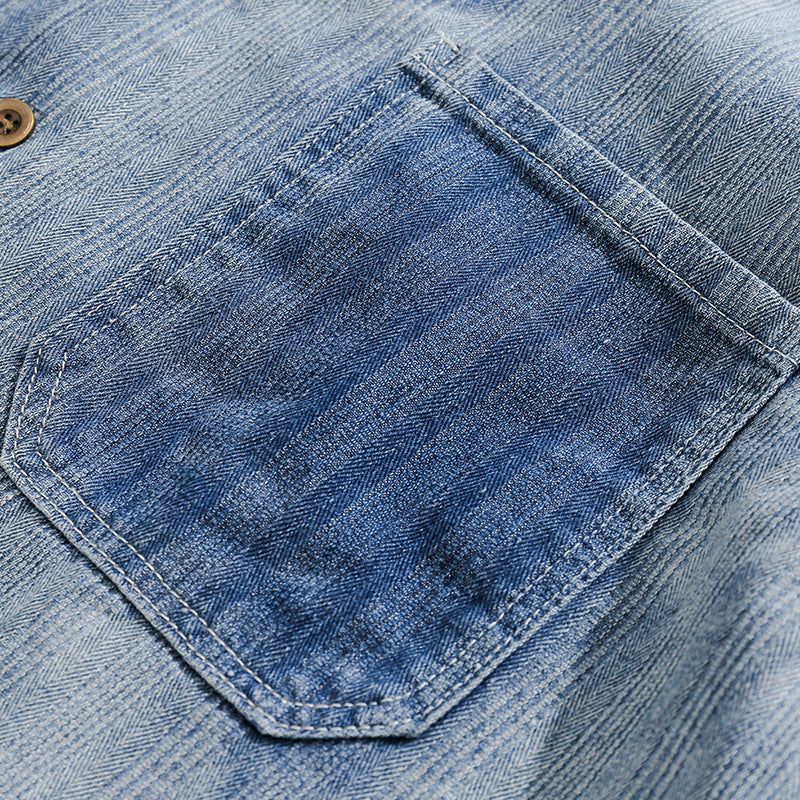 Colored vintage denim shirt