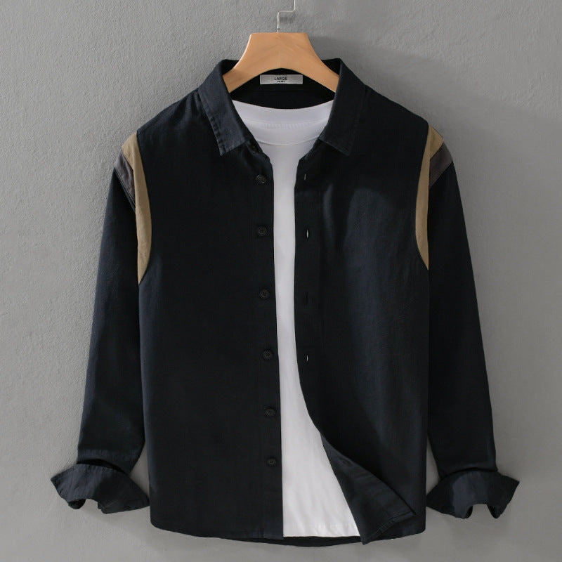 Fashionable retro long-sleeved shirt