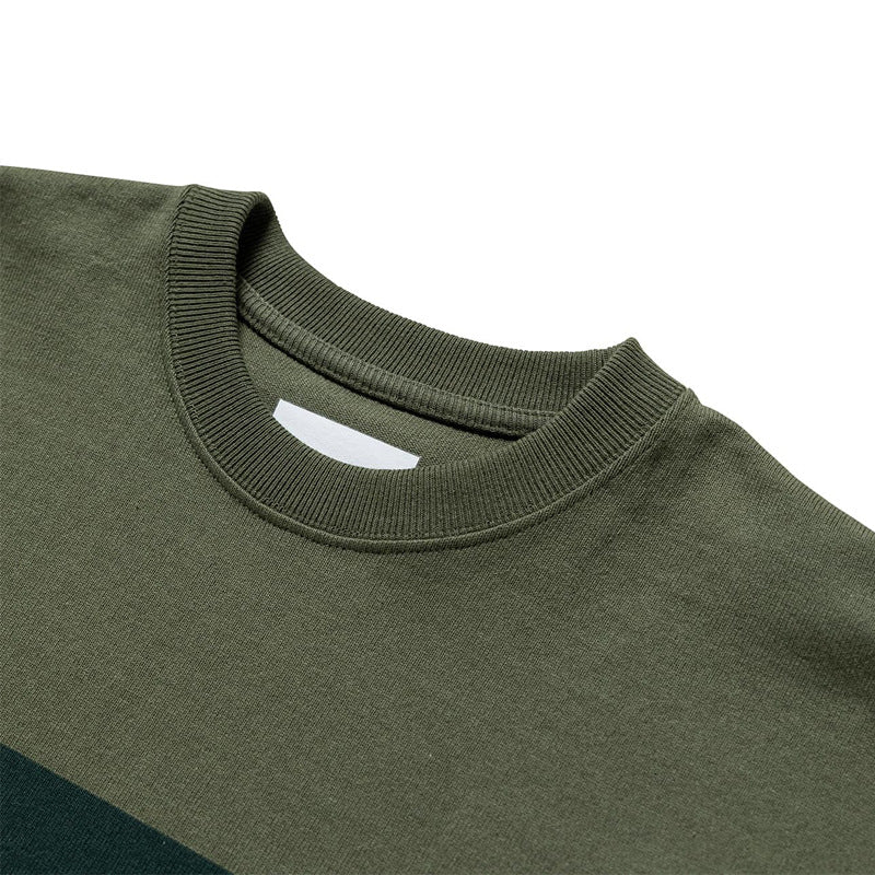 Striped color combination short sleeve T-shirt