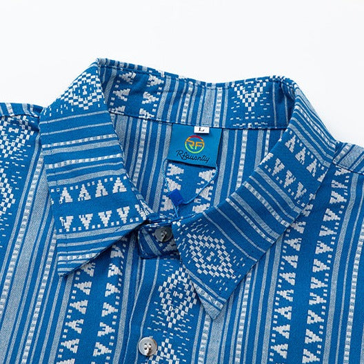 Ethnic geometric print shirt