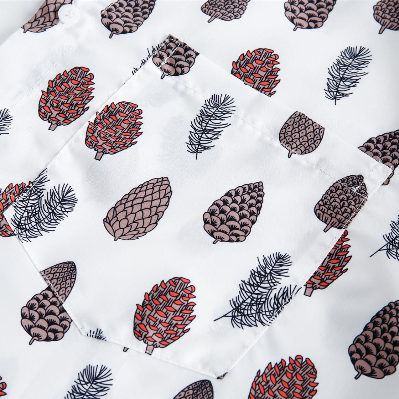 Pine cone illustration all-over print shirt