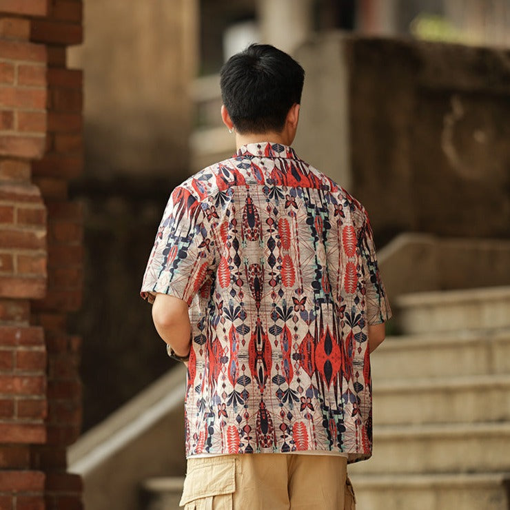 Cuban color whole pattern Aloha shirt