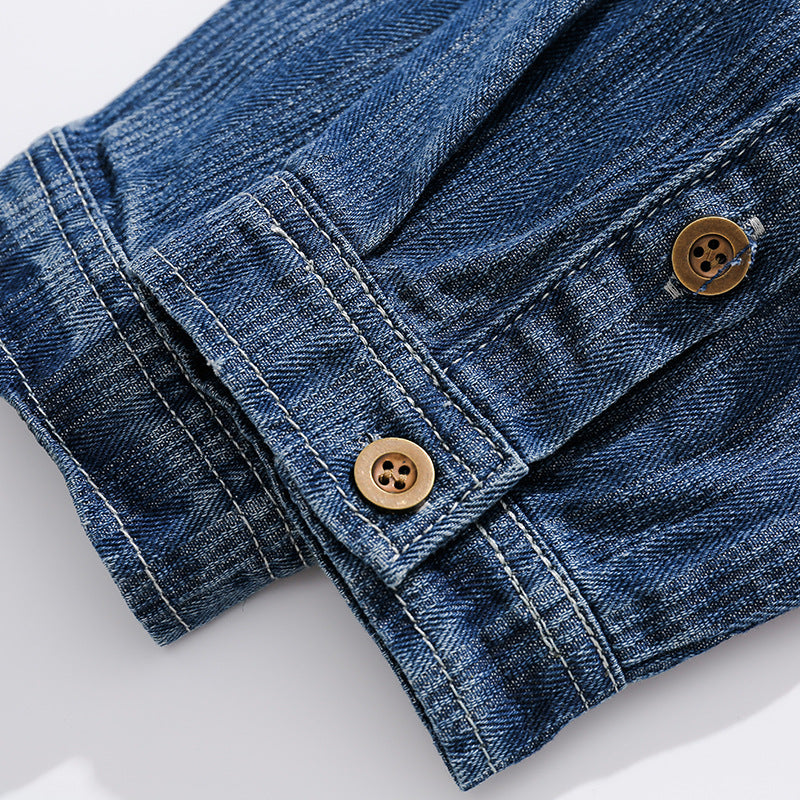Colored vintage denim shirt