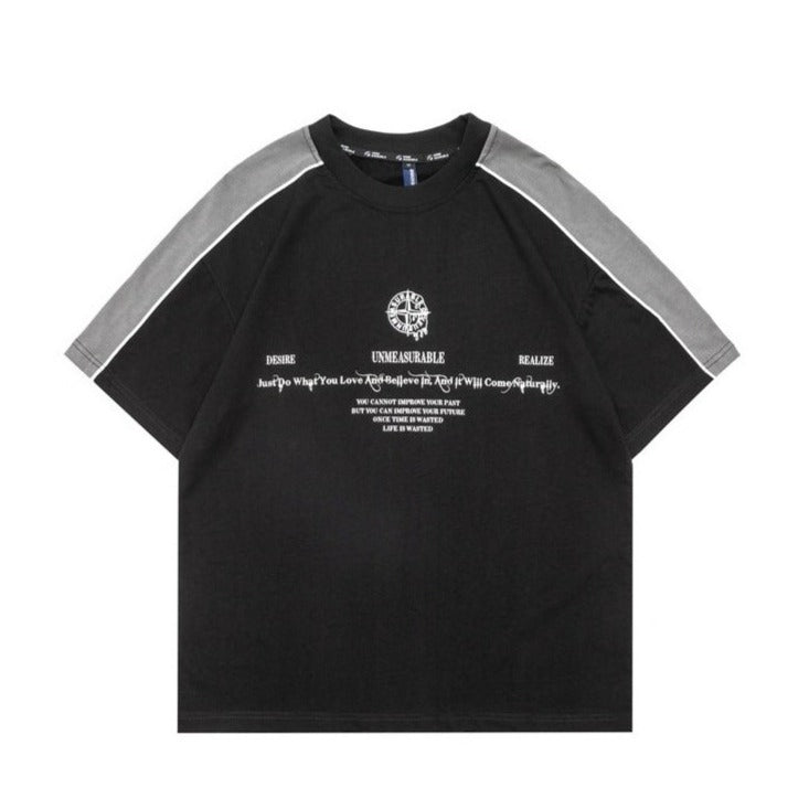 Alphabet print short sleeve t-shirt