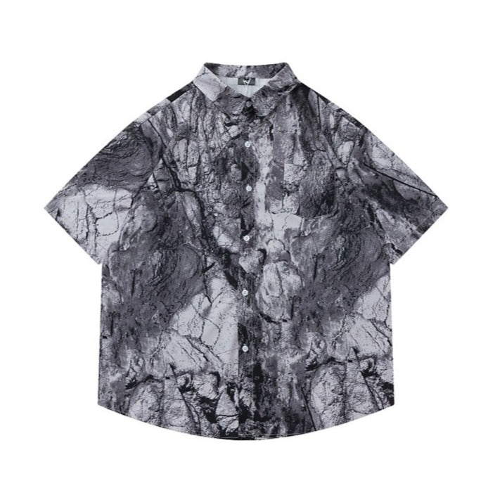 Tie-dye gradient short sleeve shirt