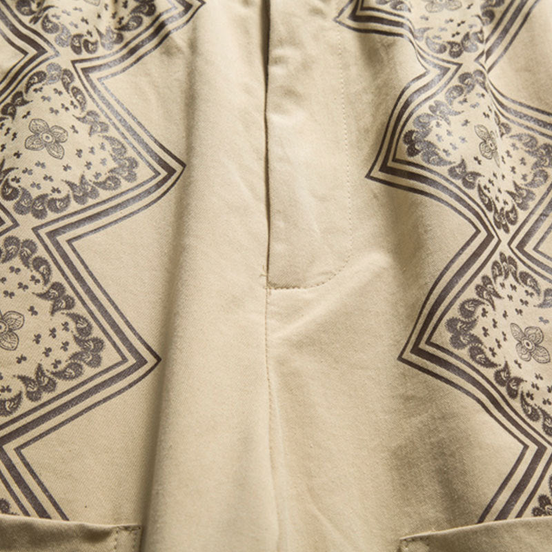 paisley print work shorts