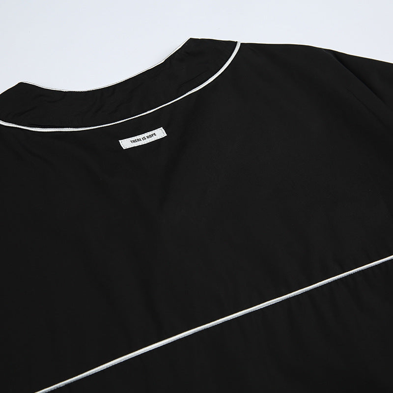 Fashionable retro color combination short sleeve T-shirt