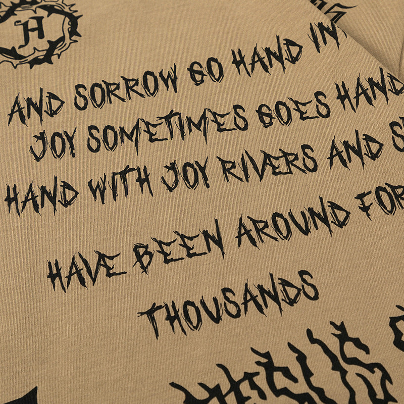 Retro print short sleeve t-shirt
