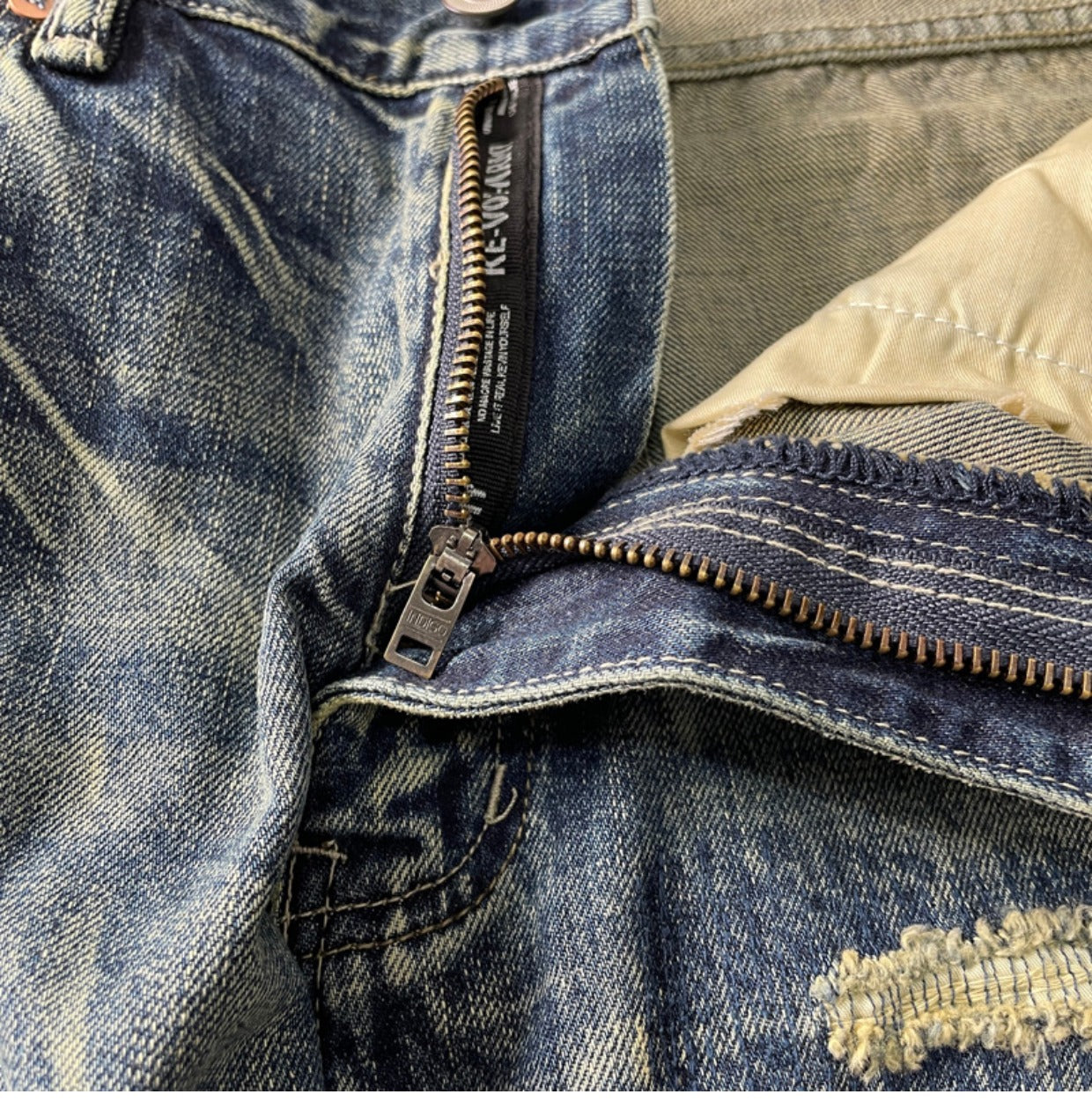 HANDMADE PATCHWORK DENIM PANTS