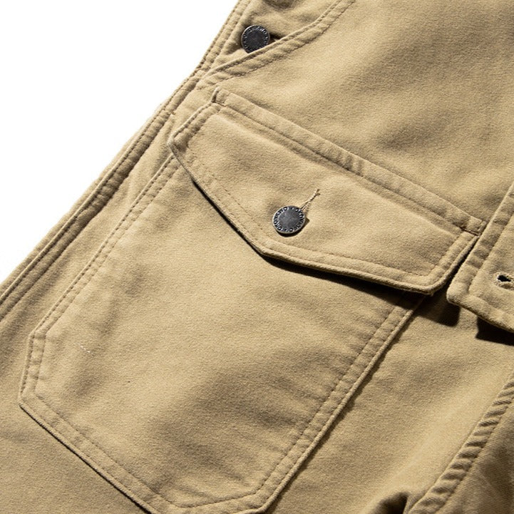 Cotton moleskin deck overalls