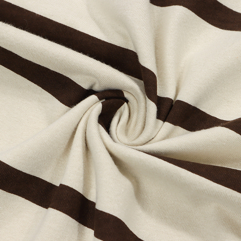 Classic horizontal striped polo shirt