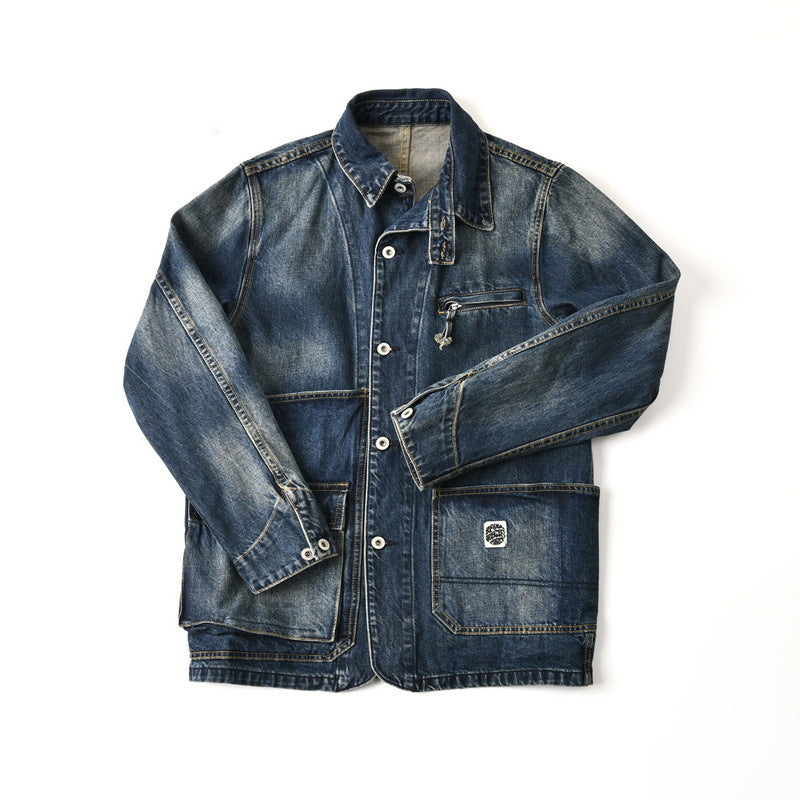 Sand wash 13OZ denim jacket