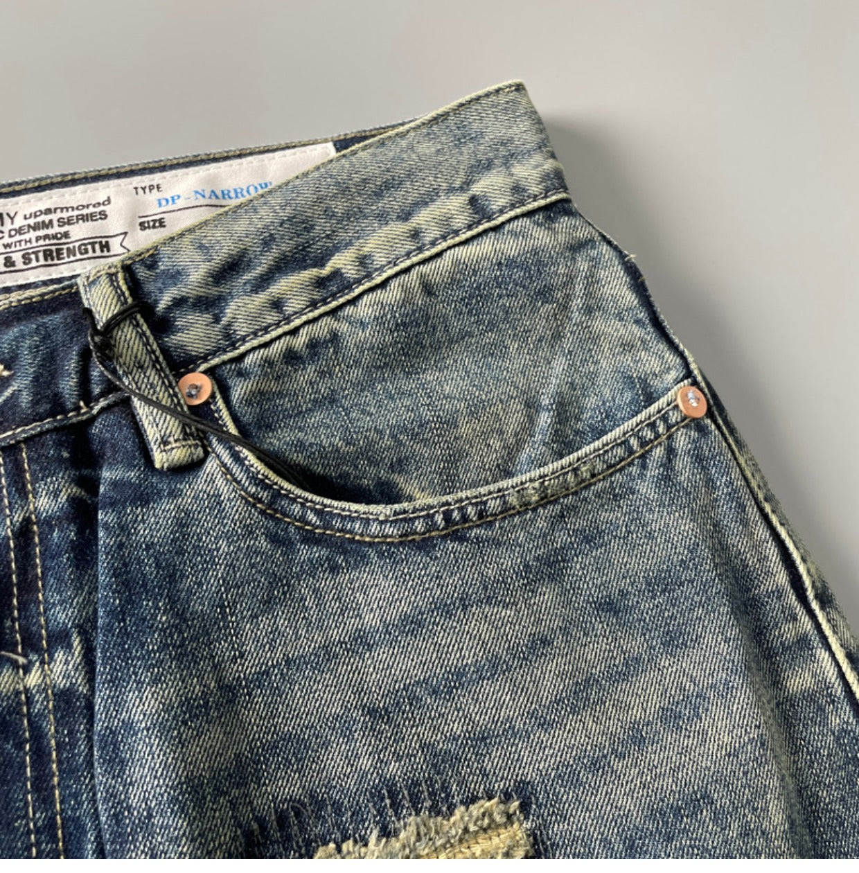 HANDMADE PATCHWORK DENIM PANTS