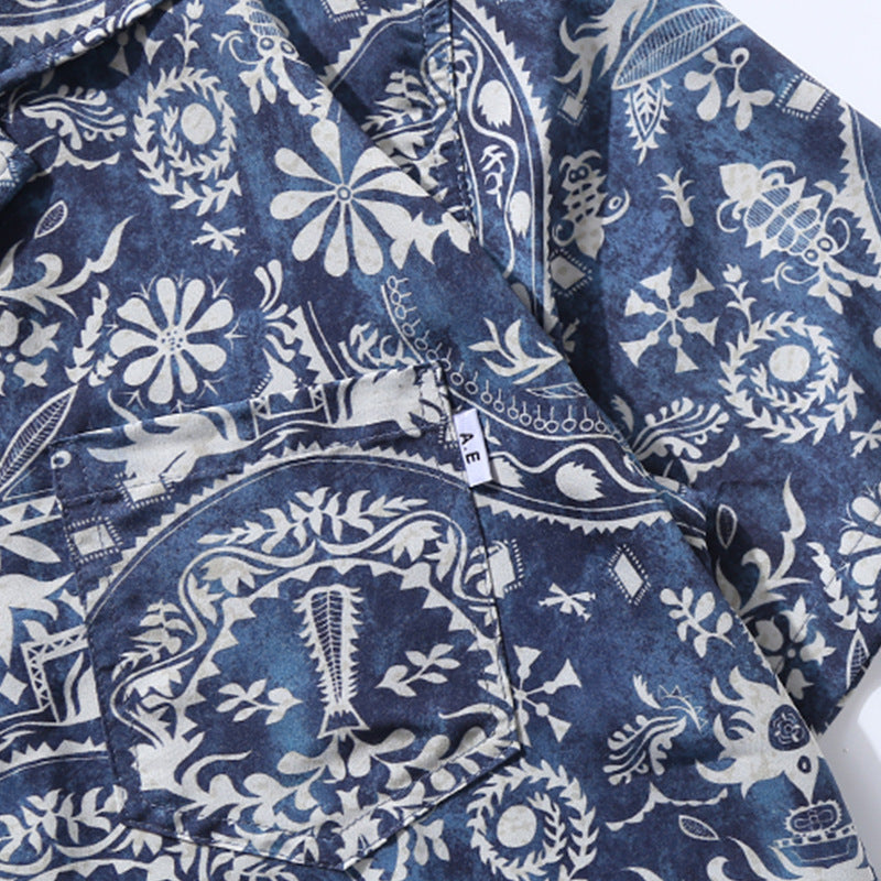 Bandana Pattern Aloha Shirt