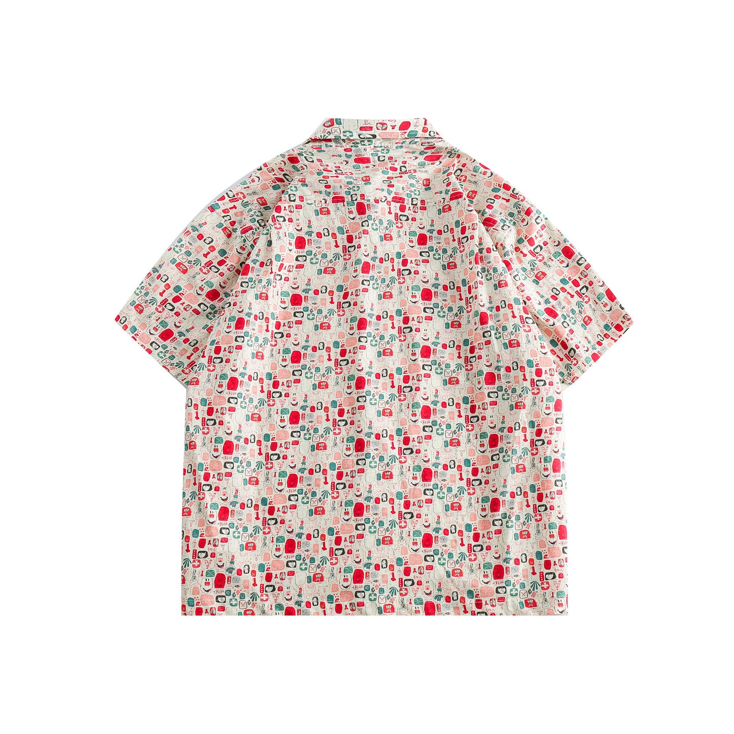 Harajuku Street Print Short Sleeve Shirt