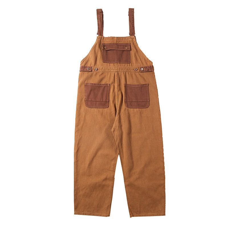 American casual wide overalls front and back 2way wear