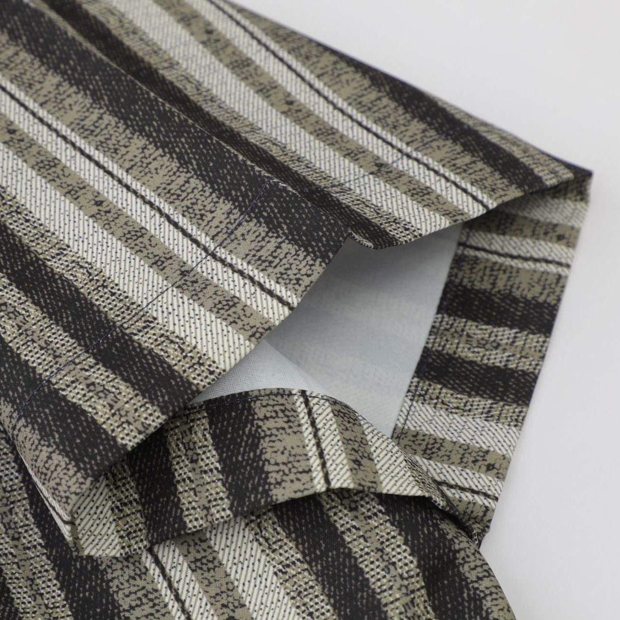 Striped cotton-linen Cuban shirt