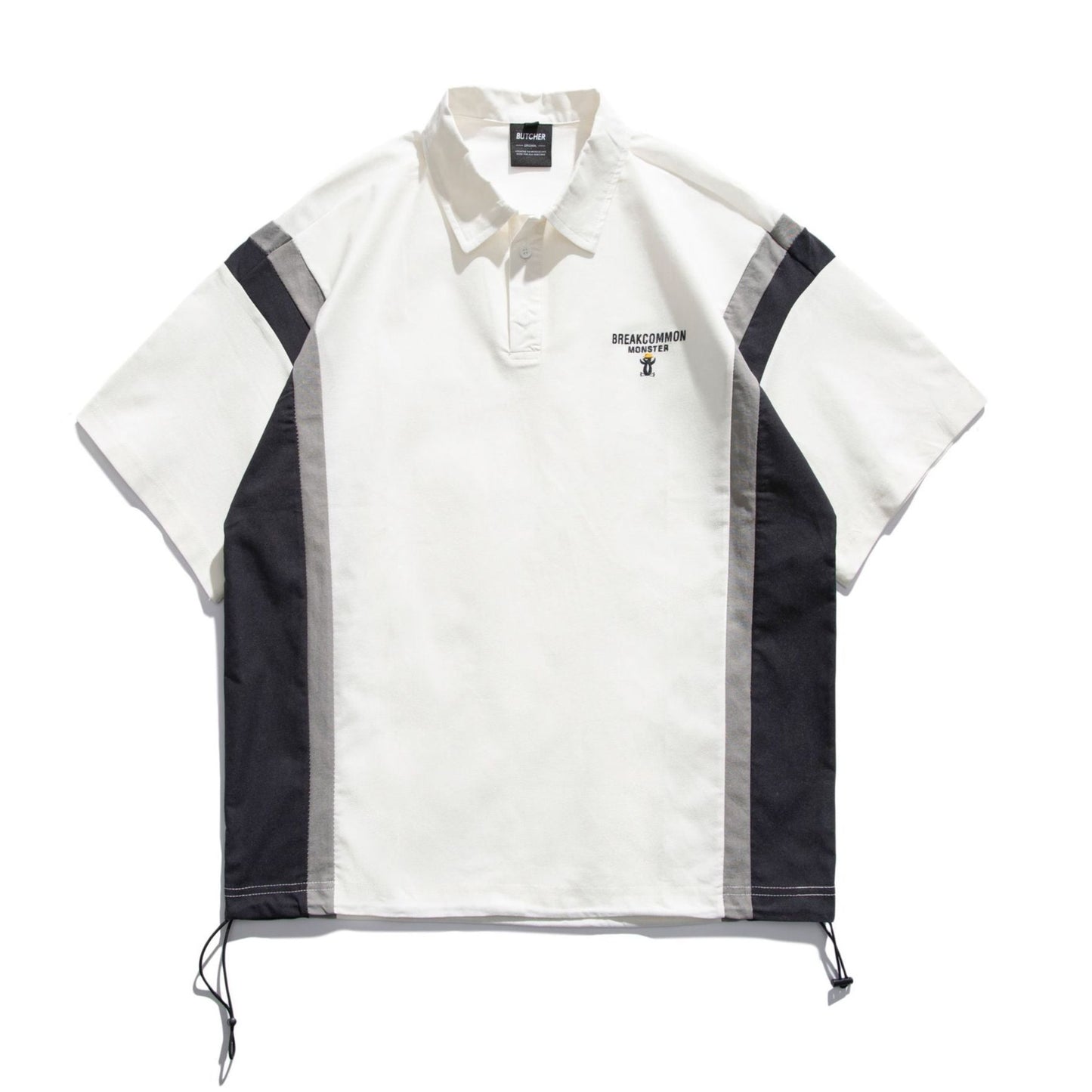 Embroidered short-sleeved polo shirt