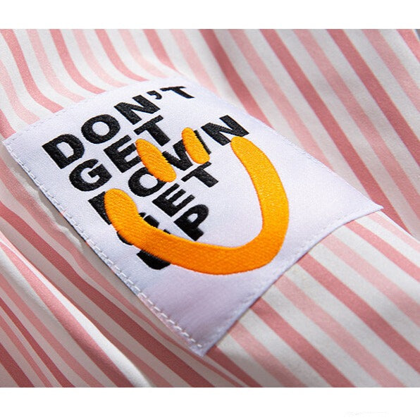Retro striped long-sleeved shirt in three colors