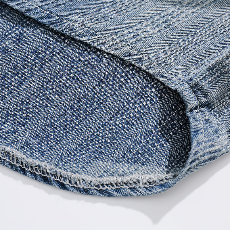 Colored vintage denim shirt