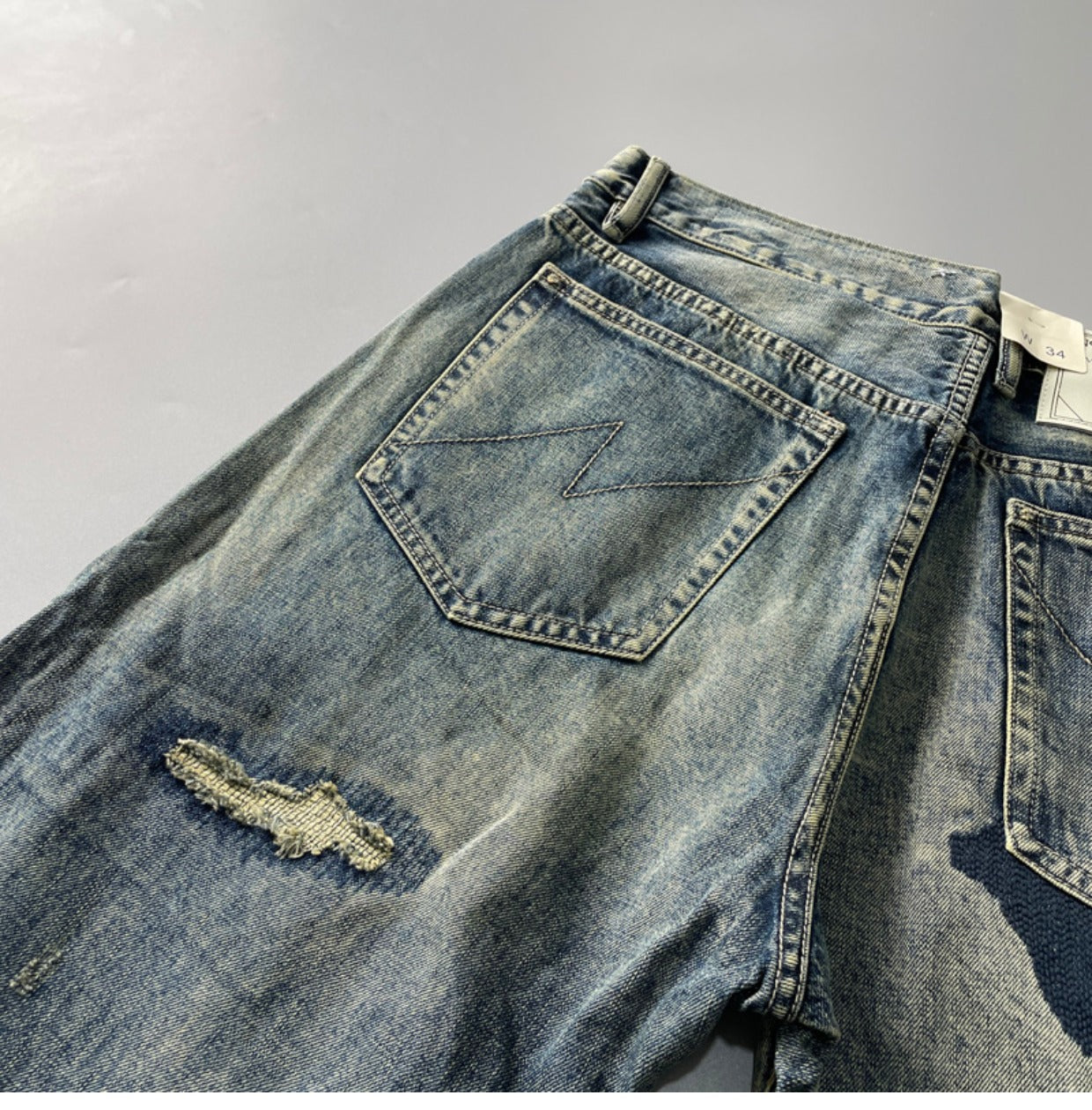HANDMADE PATCHWORK DENIM PANTS