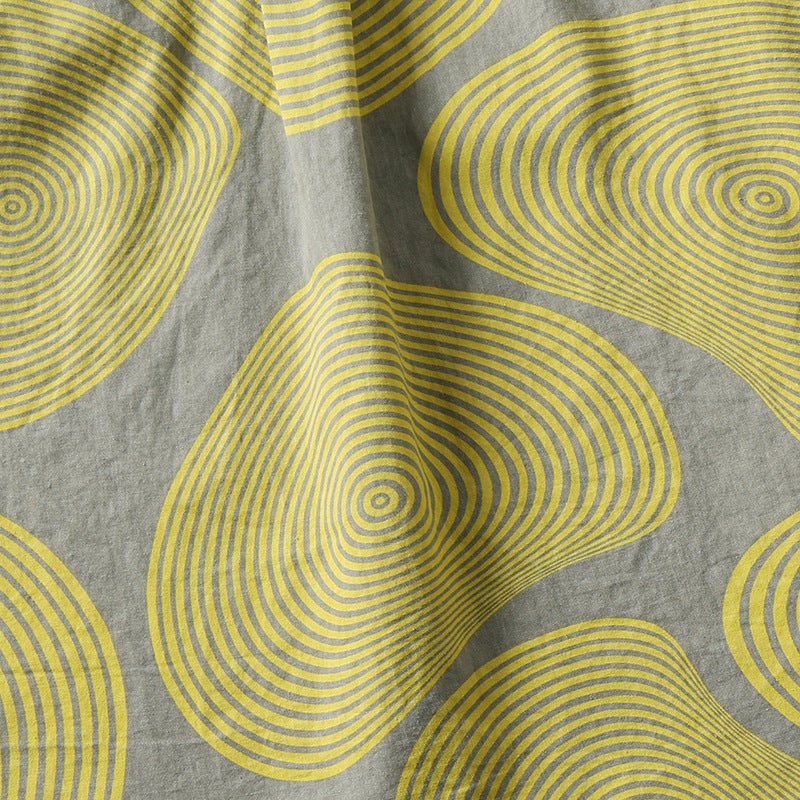 Fashion yellow printed short sleeve shirt
