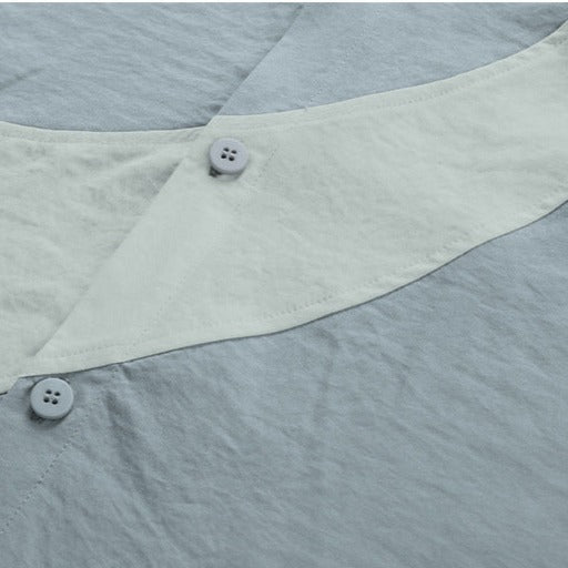 Retro switching fashion long sleeve shirt