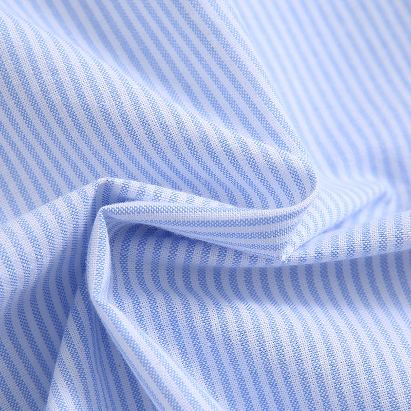 3D pocket switching striped shirt