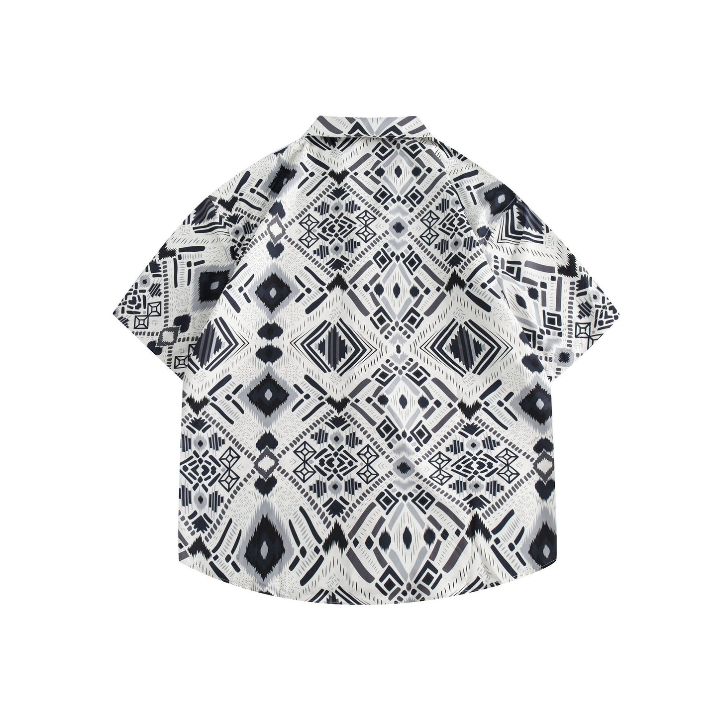 Ethnic fashion print short sleeve shirt