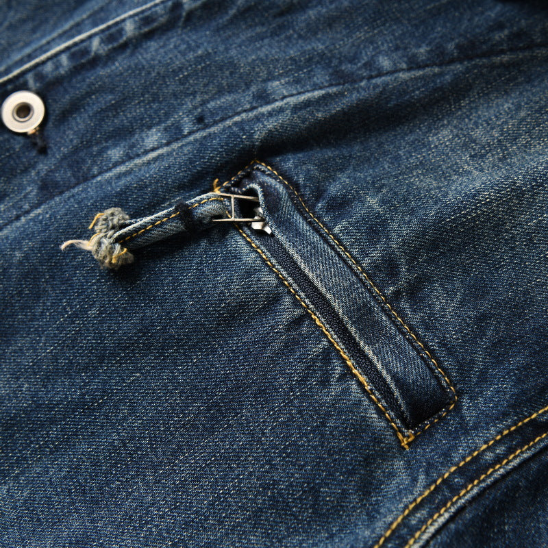 Sand wash 13OZ denim jacket